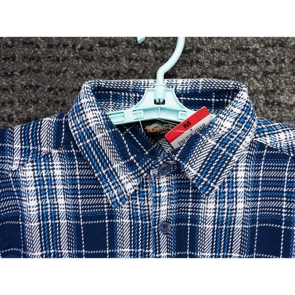 Pacific Trail Shirt Mens Medium Blue Plaid Blanket Flannel Cabincore NWT IO2-04 - Picture 6 of 14